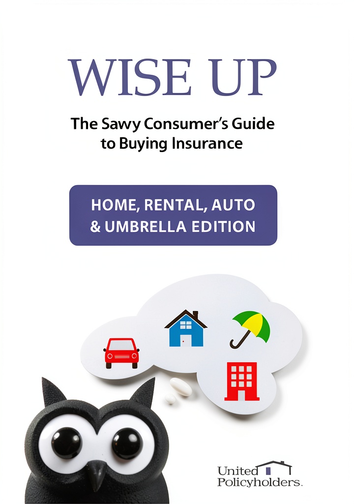 Reading Property Insurance Guide Kindle Edition on a wooden desk