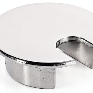 Cable Hole Cover 1-3/8" (35mm) Zinc Alloy Desk Grommet Bright Silver-0
