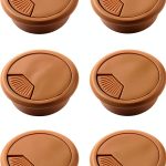 Desk Grommet 2 Inch ABS Plastic Hole Cover – Brown – 6 Pack by AACGIN-0