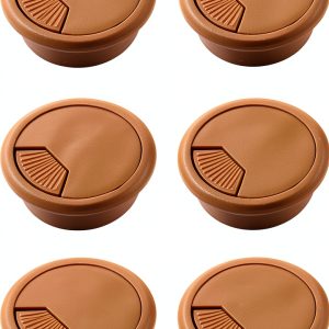 Desk Grommet 2 Inch ABS Plastic Hole Cover – Brown – 6 Pack by AACGIN-0