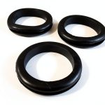 Pack of 3 Rubber Grommets 3" Inside Diameter- 1/4" Groove Width -Fits 3-1/2" Drill Hole. Ideal for Sealing, DIY Projects, Wire Protection, and Cable Management-0