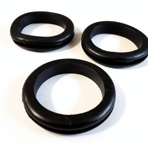 Pack of 3 Rubber Grommets 3" Inside Diameter- 1/4" Groove Width -Fits 3-1/2" Drill Hole. Ideal for Sealing, DIY Projects, Wire Protection, and Cable Management-0