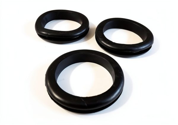 Pack of 3 Rubber Grommets 3" Inside Diameter- 1/4" Groove Width -Fits 3-1/2" Drill Hole. Ideal for Sealing, DIY Projects, Wire Protection, and Cable Management-0
