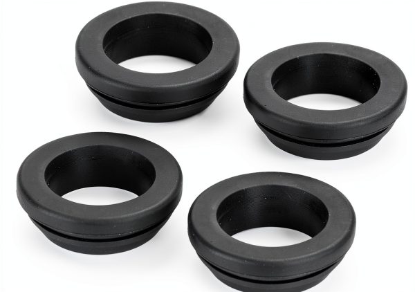 Snap Rubber Grommet Hole Plug 4Pcs 24mm Dia 19mm ID 10mm Height Black-0