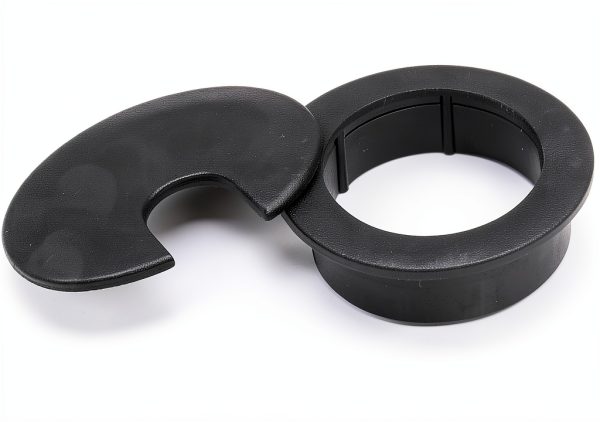 2 3/8" Cut-Hole Size Grommet by MyCableMart Black Round Wire-0