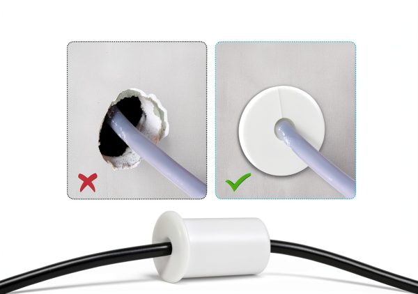 Starlink Cable Routing Kit 4pcs Silicone Wall Grommet by PUXING White-3