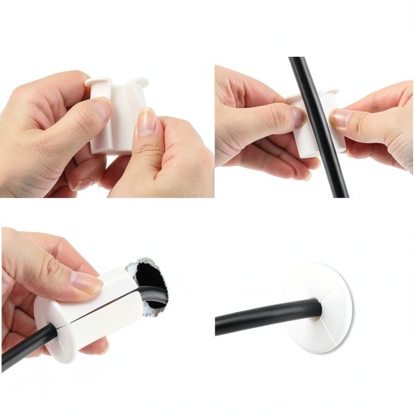 Starlink Cable Routing Kit 4pcs Silicone Wall Grommet by PUXING White-2