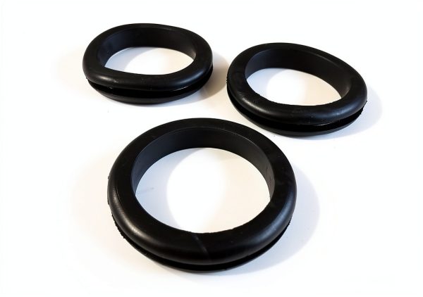 Pack of 3 Rubber Grommets 3" Inside Diameter- 1/4" Groove Width -Fits 3-1/2" Drill Hole. Ideal for Sealing, DIY Projects, Wire Protection, and Cable Management-1