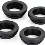Snap Rubber Grommet Hole Plug 4Pcs Set Dia 22mm ID 17.5mm H10mm Black-0