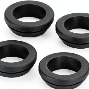 Snap Rubber Grommet Hole Plug 4Pcs Set Dia 22mm ID 17.5mm H10mm Black-0